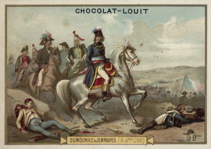 General Dumouriez at the Battle of Jemappes, 6 November 1792 (chromolitho)