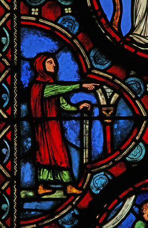 Window w1 depicting a scene from the life of St Martin (stained glass)