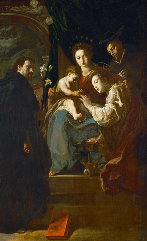 The Mystic Marriage of Saint Catherine and Saints (painting on canvas)