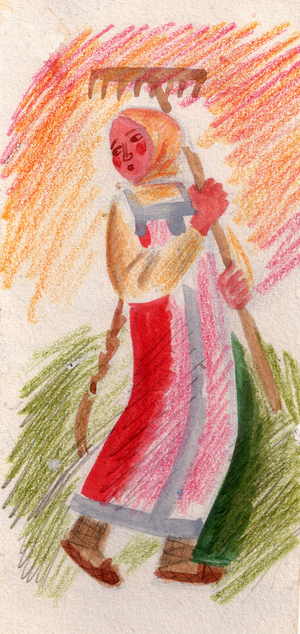 Illustration, 1970 (gouache on paper)