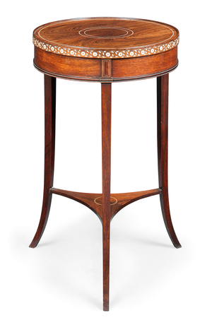 Victorian inlaid occasional table, c.1880 (rosewood & ivory)