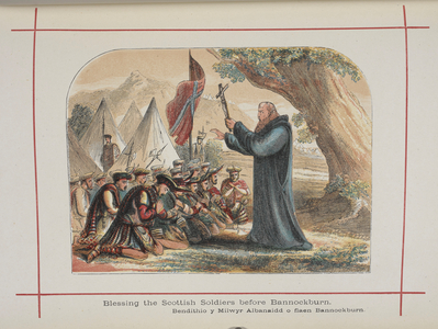 Blessing the Scottish soldiers before Bannockburn.
