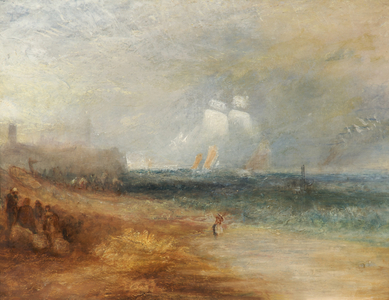 View of the Beach at Margate, c.1840 (oil on canvas)