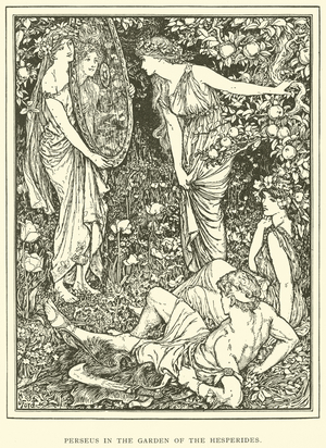 Perseus in the Garden of the Hesperides (engraving)
