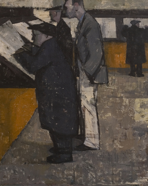 The Reading Room, Barnsley, 1956 (oil on canvas)