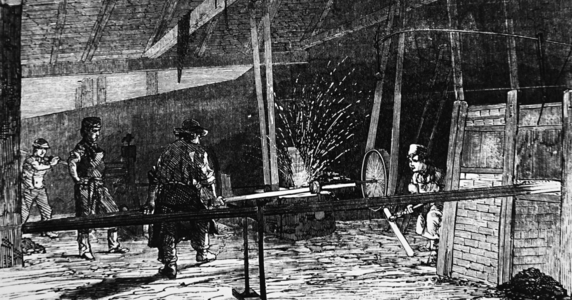 The cutting iron rod, 1850