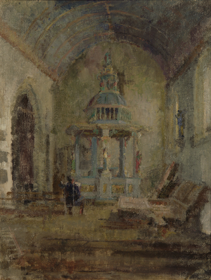 Interior of the Commana Church, Brittany