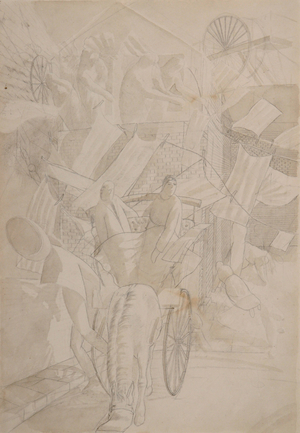 Study for the Leeds Decoration, 1920 (graphite & wash on paper)
