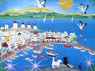 Mykonos, Greece, 2012 (acrylic on canvas)