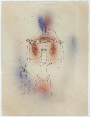 Singer of the Comic Opera, 1925 (colour litho & w/c on paper)