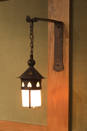 Pair of sconces, c.1904-1913 (copper and glass)