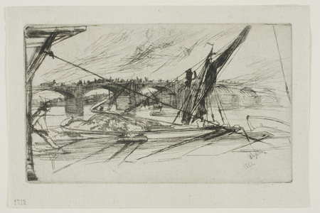 Vauxhall Bridge, 1861 (etching and drypoint in black ink on ivory laid paper)