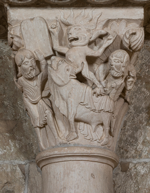 Moses and the Golden Calf 12th Century (sculpture)