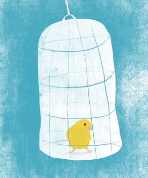 Caged Canary, 2021 (digital)