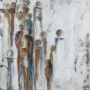Coming Together, 2023 (mixed media on canvas)