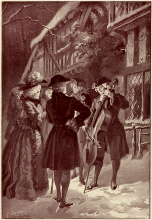 Victorian ensemble singing Christmas