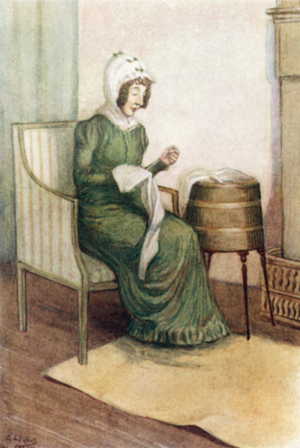 Illustration for Pride and Prejudice by Jane Austen (colour litho)