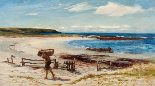 On the East Coast of Scotland, 19th century (oil on canvas)