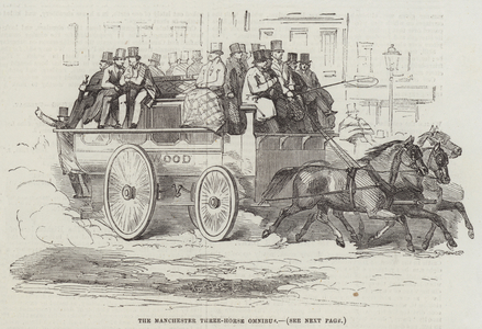 The Manchester Three-Horse Omnibus (engraving)