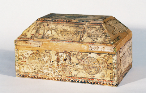 Ark of St Felix (ivory painted in black, red, green and gold on wood sheet)