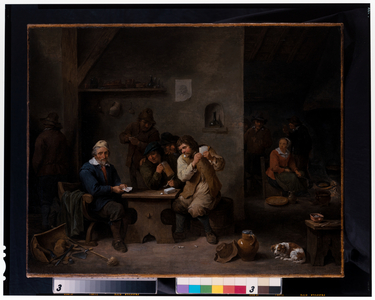 Figures gambling in a Tavern, 1670 (oil on canvas)