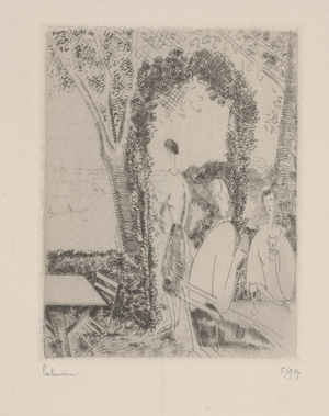 The Café, 1925 (etching)