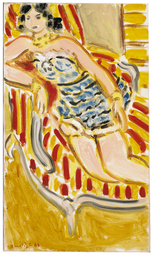 Young woman on a Sofa, 1944 (oil on canvas)