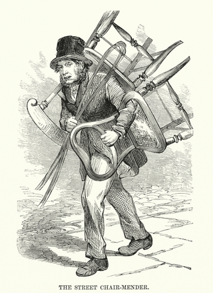 Street chair mender (engraving)