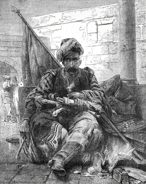 Bashi-bazouk Ottoman Soldier, 1877 (engraving)