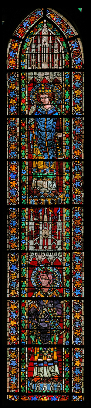 Window w205 depicting St Maximin and St Valentius (stained glass)