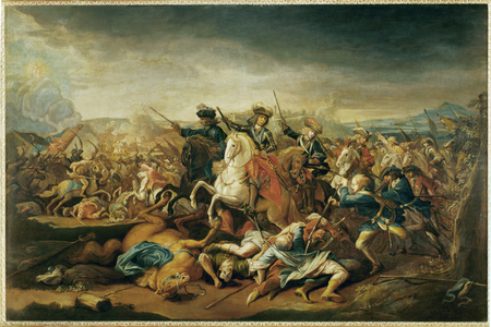 Prince Eugene of Savoy during the battle of Belgrade (oil on canvas)