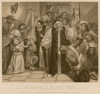 The release of the Seven Bishops (engraving)