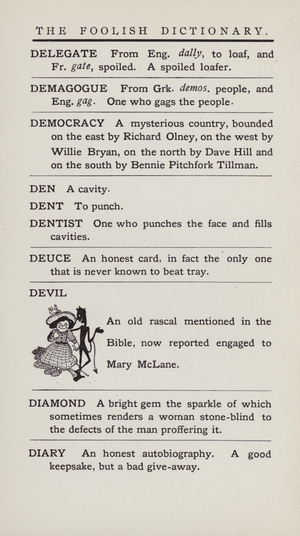 Foolish Dictionary: Devil (litho)