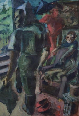 Interior, 1980s-1990s (oil on paper)