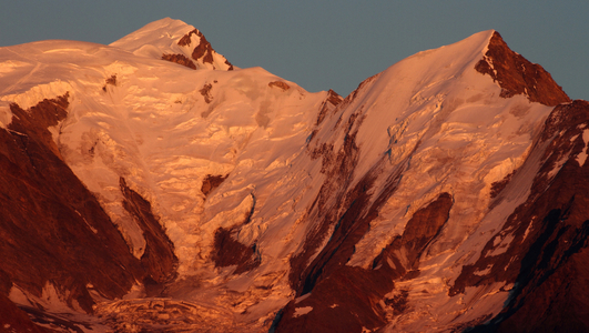 Le Mont-Blanc at sunset, Alt: 4810 meters, Haute-Savoie, France (photo)