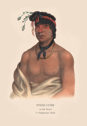 Wesh Cubb (Chippeway Chief), c.1830s (litho)