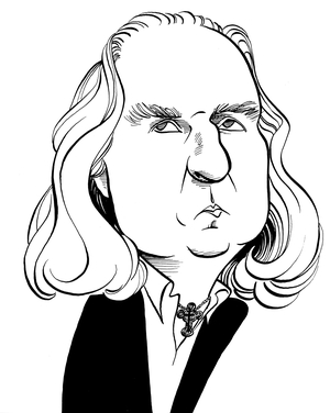 TAVENER, John - caricature by John Minnion English composer  b