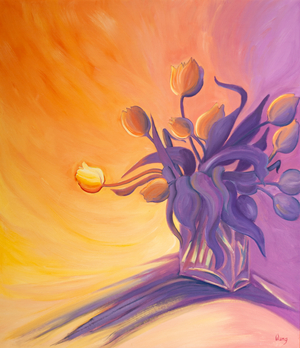 When we see God in Heaven we shall see the pure, infinite, perfect beauty from which this natural beauty is drawn, 2001 (oil on board)