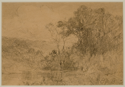 Landscape, Woods (#36) c. 1880s (graphite on paper)