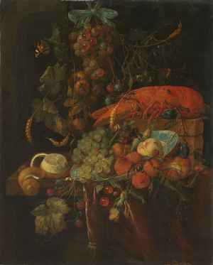 Still Life with Fruit and a Lobster, 1640 (oil on canvas)