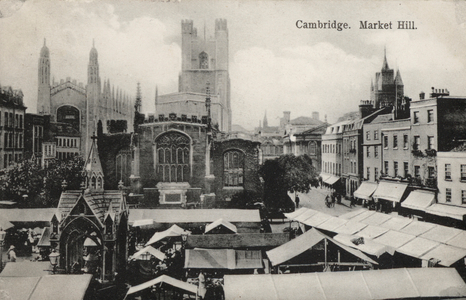 Cambridge, Market Hill (b/w photo)