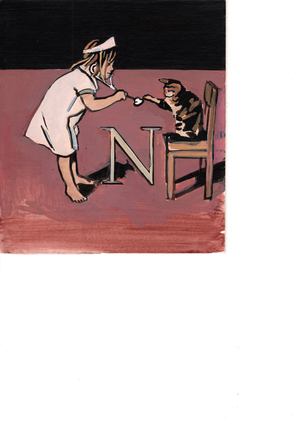 N is for Nurse II, 2010 (acrylic on card)