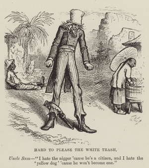 Hard to please the White Trash (engraving)