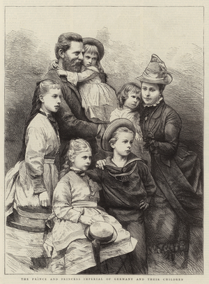 The Prince and Princess Imperial of Germany and their Children (engraving)