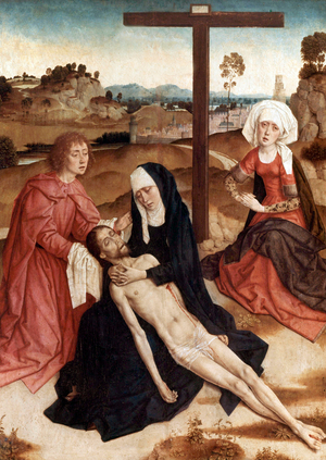 Lamentation Over The Dead Christ, c.1444 (oil on panel)