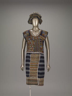 Wodaabe woman's ceremonial wrapper, 1950s (cotton embroidered with silk & cotton)