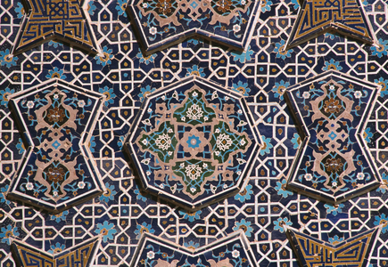 The Friday Mosque, South Iwan, decorative tilework (photo)