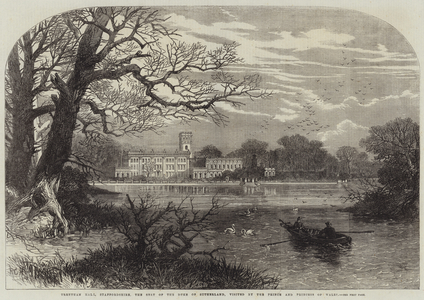 Trentham Hall, Staffordshire, the Seat of the Duke of Sutherland, visited by the Prince and Princess of Wales (engraving)