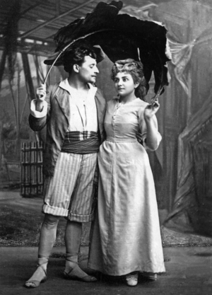 Victor Capoul and Melle Ritter in opera Paul et Virginie by VictorMasse, photo by Felix Nadar (1878)
