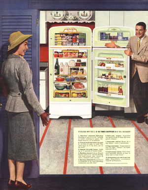 Refridgerators Magazine, advert, USA, 1950s
